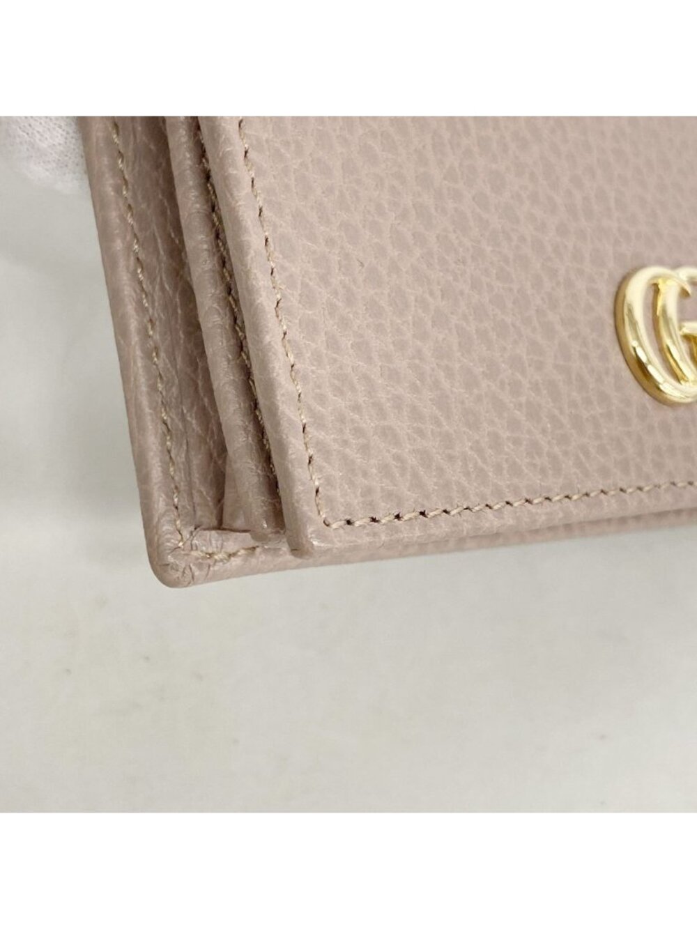 Gucci Wallet GG Marmont Leather Pink Brown Gold - Picture 6 of 7